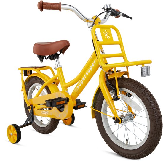 Supersuper Cooper Bamboo - Kinderfiets - Meisjesfiets - 14 inch - Geel van Supersuper — afbeelding 2