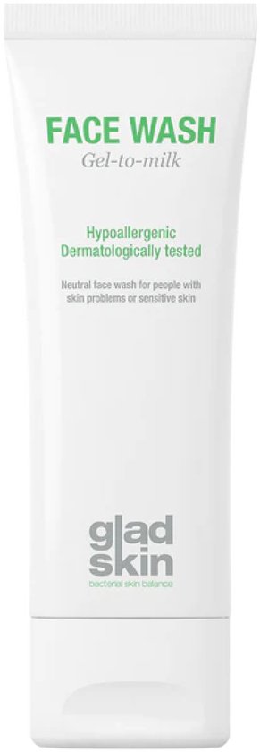 Gladskin Face Wash 75ml - Gevoelige huid - Milde gezichtsreiniging - Hydrateert - 100% Zeepvrij