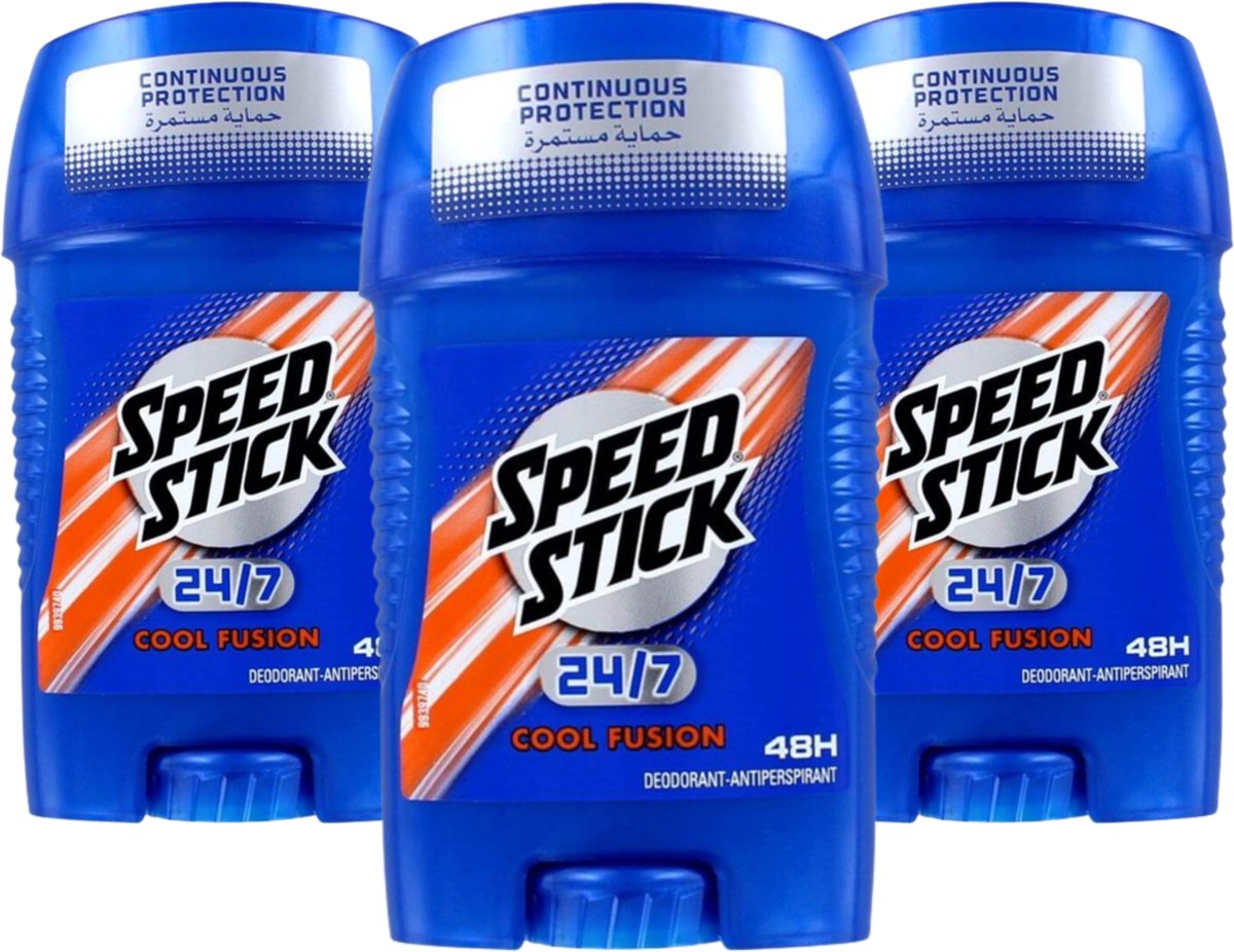 Mennen Speed Stick Cool Fusion Deodorant Man - 48h Deo - Anti Transpirant Mannen Deo Stick - Optimale Verzorging Oksels - Aantrekkelijke Geur - Deodorant Man Voordeelverpakking