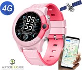 WatchToCare® WTC42 - Smartwatch Kinderen - GPS tracker - GPS Horloge Kind - Camera - Inclusief Lebara Simkaart met €5,- te goed - Hard Glas Screen Protector - Stylus - 4G - Géén Abonnement nodig - Incl laadadapter - Pink
