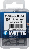 Witte bitflex bits 1/4" - pzd2x25mm (25st)