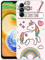 Hoesje geschikt voor Samsung Galaxy A04s Unicorn Time