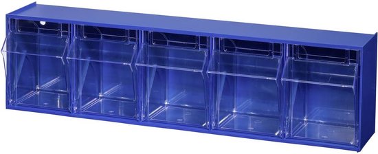 Allit 464430 Assortimentsbakken VarioPlus ProFlip 5 (b x h x d) 600 x 165 x 135 mm Blauw, Transparant 1 stuk(s)