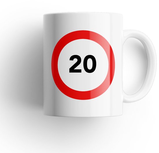 Mok 20 jaar | Mok verjaardag |Fotofabriek cadeau mok| Grappige mok | Mok gefeliciteerd | Mok happy birthday