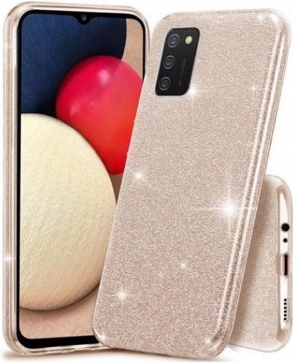 Samsung M31s Siliconen Glitter Hoesje Goud