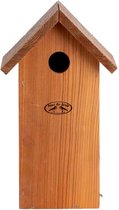 Oneiro’s luxe Koolmees Douglas Hout - 17 x 14 x 30 cm -  vogelhuisjes - broeden - tuindecoratie - nestkastje - vogelvoederhuisje - winter - dierendag