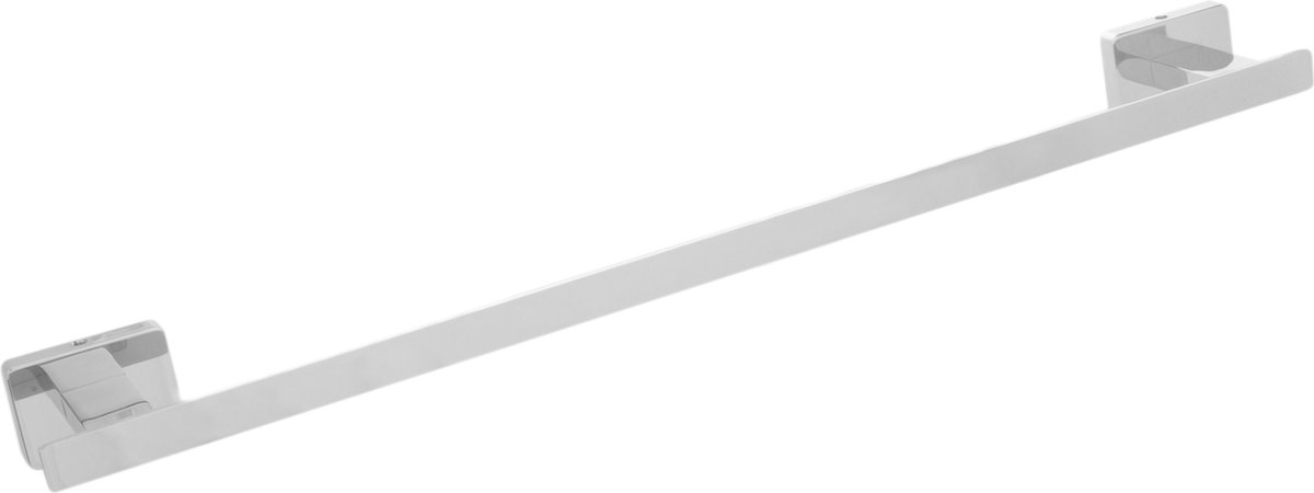 PrimeMatik - Verchroomde wand handdoekhouder 600x35x55 mm model Ever