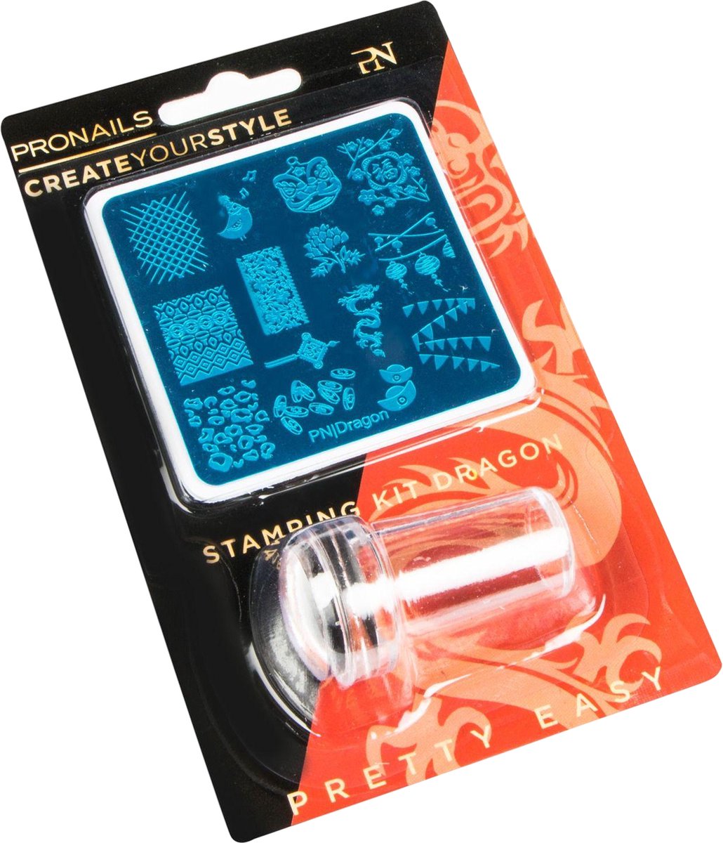 PN Self Care PN Selfcare Nagelstempel Set van 16 stuks Stamping Kit Nagelstickers Nail Art Oranje