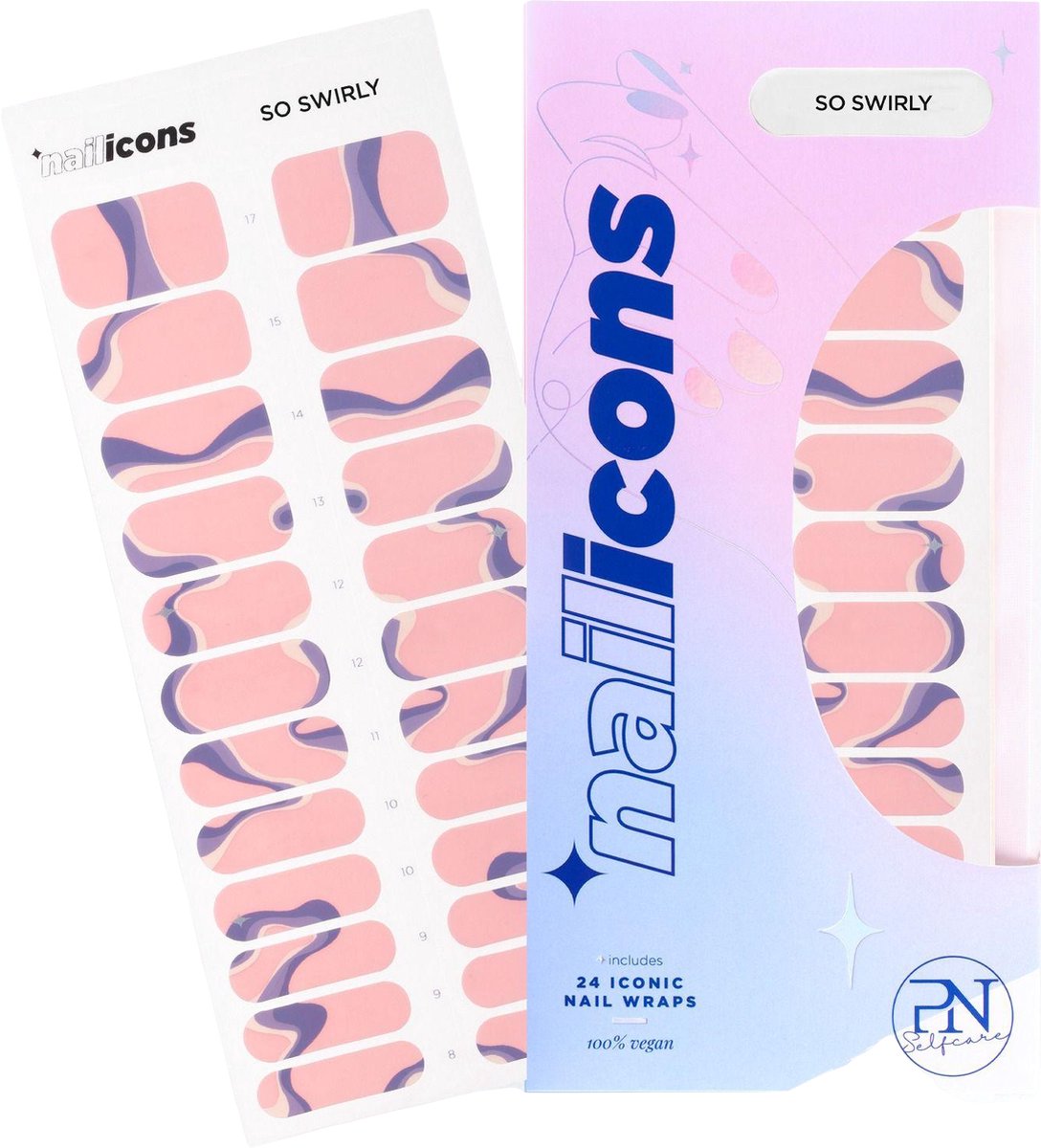 Goedkoopste PN Selfcare - Nagelstickers - Vegan Nail Wraps - 10 Dagen Effect - Duurzame Nail Art - 24 Stuks