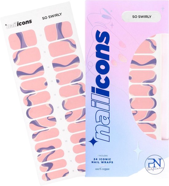 PN Selfcare - Nagelstickers - Vegan Nail Wraps - 10 Dagen Effect - Duurzame Nail Art - 24 Stuks