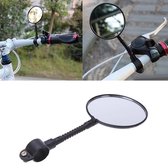 Fietsspiegel zwart 360 graden rotatie zwart - fiets spiegel - achteruitkijkspiegel - achteruitkijk spiegel - spiegel fiets - motorspiegel - motor spiegel