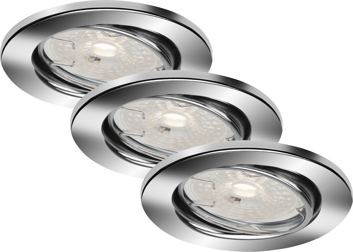 Briloner Leuchten DIMM - LED inbouwarmatuur - 7256- 038 - Warm wit 3000K - IP23 bescherming - Draaibare lamp - Traploos dimbaar - IP23 - 25.000 uur - Ø8.6 x 7 cm