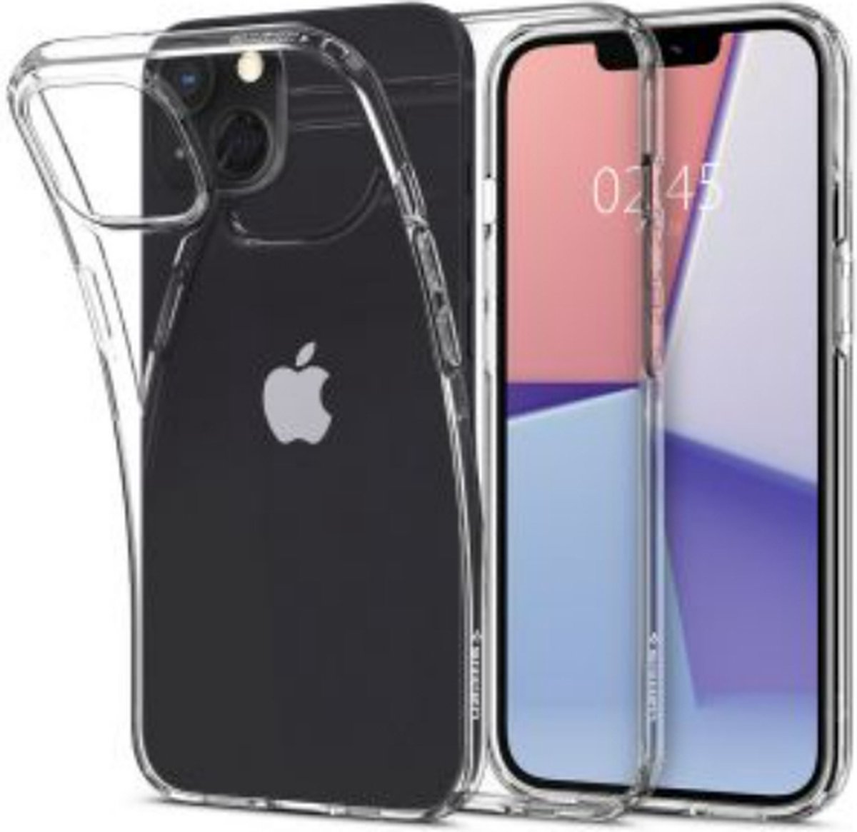 iPhone 13 Bescherm hoesje siliconen transparant case Back Cover Hoes