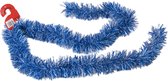 Gerim Slinger/guirlandes - blauw - folie - met sneeuw - 180 x 7 cm
