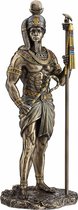 Veronese Design - Beeld/Figuur - Khonsu Egyptische God van de Maan - Zeer gedetailleerd - Zware Kwaliteit - 31,5cm x 15,5cm x 6cm