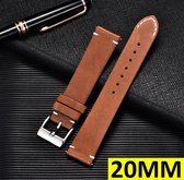 Bracelet de montre en cuir - Bracelet de montre - Bracelet - Universel - 20MM - Marron clair