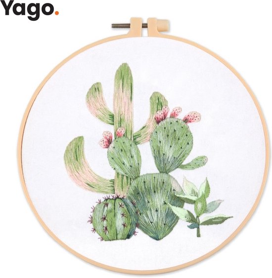 Yago Cactus - Borduurpakket | Starterskit | Alles inbegrepen | | bol.com