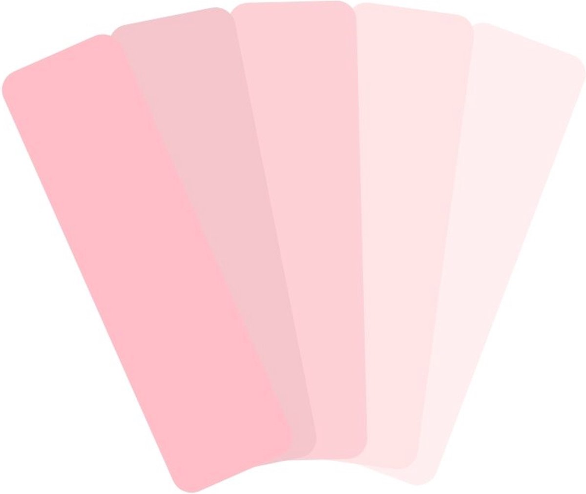 Set van 5 boekenleggers in verschillende tinten Roze - Milieuvriendelijk papier