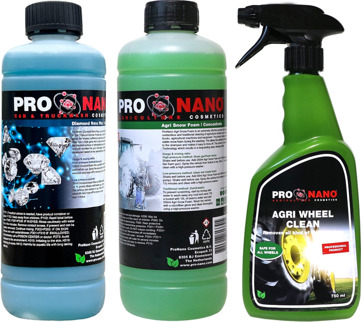 ProNano | Pro Nano Agri Starterspakket | Combi Actie | Tractor Shampoo, Tractor Wax en Tractor velgenreiniger.