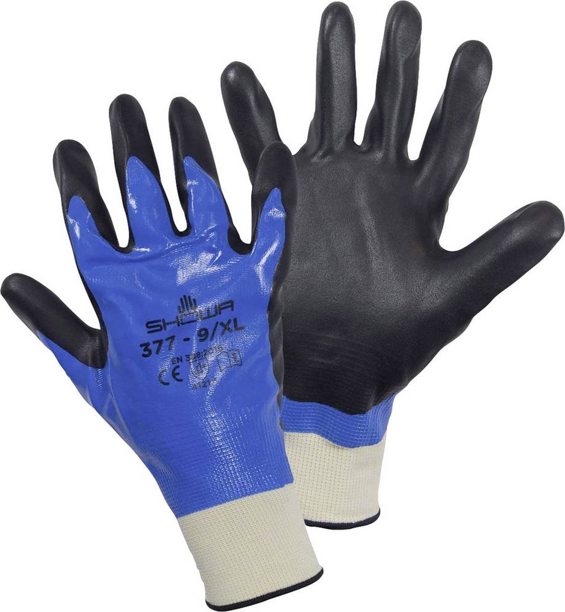 Showa High Tech 377 Werkhandschoenen Blauw/zwart - Maat XL - Nitril  Handschoenen | bol.com