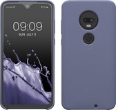 kwmobile telefoonhoesje geschikt voor Motorola Moto G7 / Moto G7 Plus - Hoesje met siliconen coating - Smartphone case in lavendelgrijs