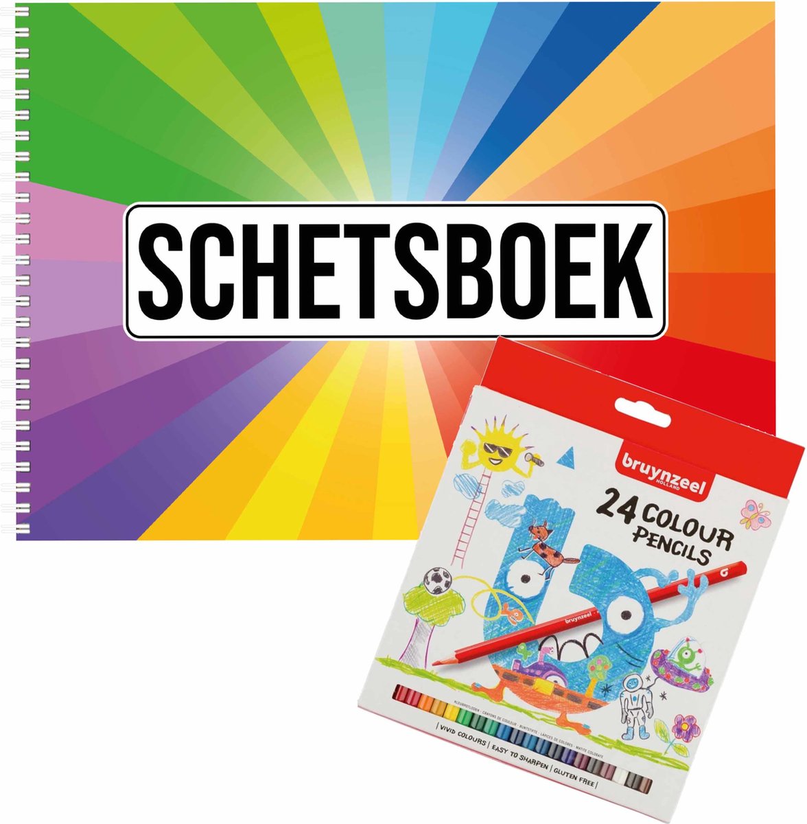 Partituki 50 Boîtes de 6 Mini Crayons de Couleur, 1 Mini livre de