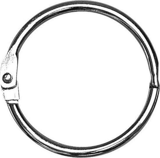 Sunshinetek Binder Ringen, 100 stuks, metalen boek, ringen, zilver, losse bladbinding, ringband, sleutelhanger, ringen voor school, huis of kantoor (30 mm / 1,2 inch