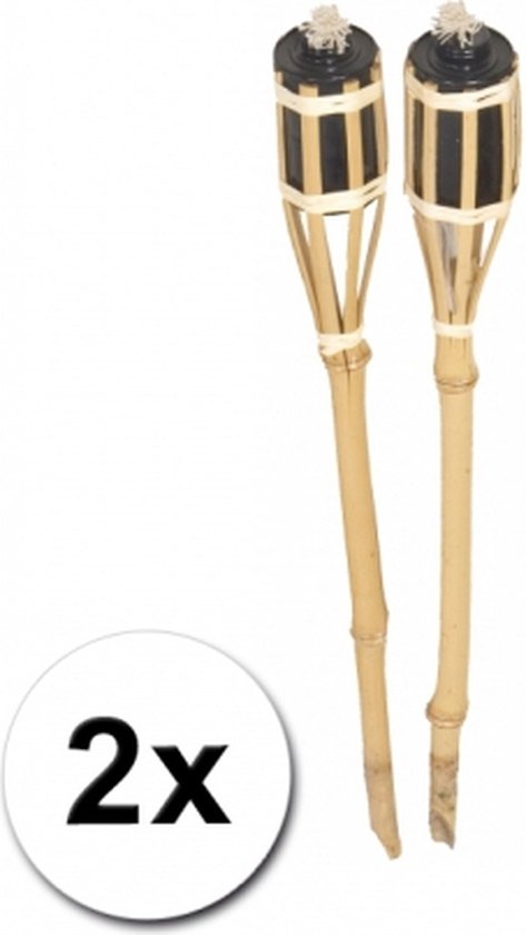 3x bamboe tuinfakkel 90 cm inclusief heldere lampolie/fakkelolie 1 liter