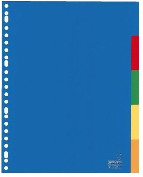 Groen uitlijning Zich voorstellen Kunststof tabbladen A4 - 5 stuks - 23 rings/ gaats - gekleurde tabbladen |  bol.com