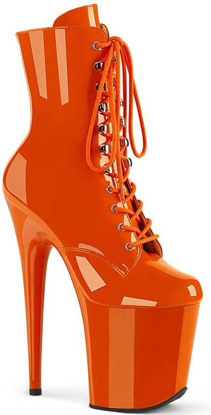 Bottes femmes à plateforme Pleaser, chaussures de pole dance -45 chaussures- FLAMINGO-1020 US 14 Oranje