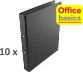 10 x Ringmap Office Basics A4 2-rings O-mech 25mm PP zwart