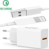 Chargeur Chargeur Rapide avec USB C vers Lightning pour iPhone / iPad - Adaptateur USB C 18W - Adaptateur de Charge Fast avec Câble USB MFI Lightning