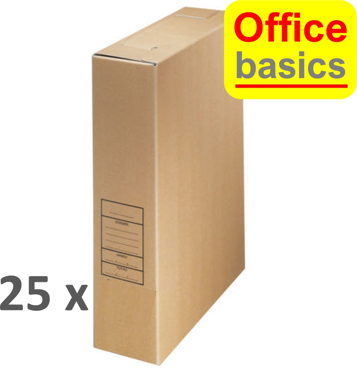 25 x archiefdoos Office Basics - A4 - extra stevig - 23 x 32 x 8 cm - Office Basics