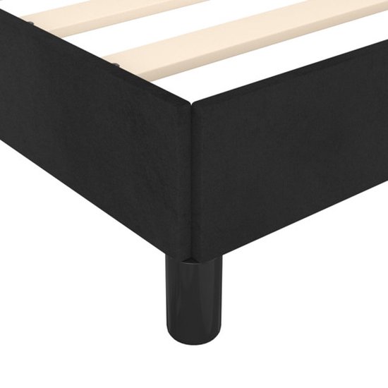 Cadre de lit vidaXL avec tête de lit - Encadrements de lit avec tête de lit - Lit - Meubles de couchage - Cadre de lit avec tête de lit sans matelas 80 x 200 cm Velours Noir