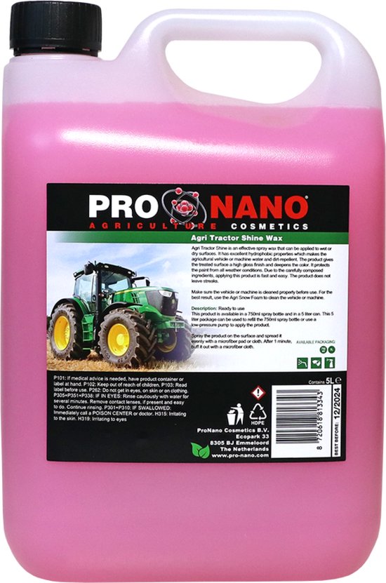 ProNano, Pro Nano Tractor Shine 5L, Tractor Wax, kan zowel op natte als  droge