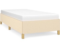 vidaXL - Bedframe - zonder - matras - 80x200 - cm - stof - crèmekleurig