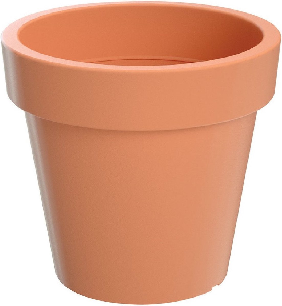 1x Kunststof bloempotten 25 cm terracotta - Bloempotten/plantenpotten voor binnen en buiten