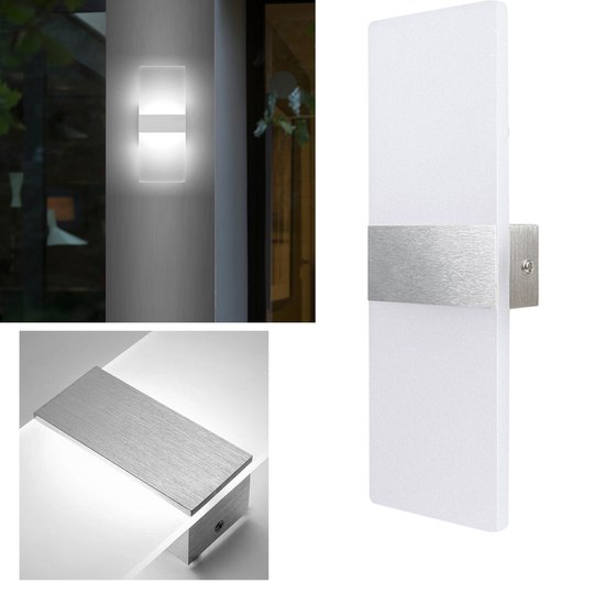 Tealight Wandlamp Binnen, 16W Moderne LED Muurlamp, 1800LM 3000K Warm Wit Wandlamp voor Woonkamer Gang Trap Licht