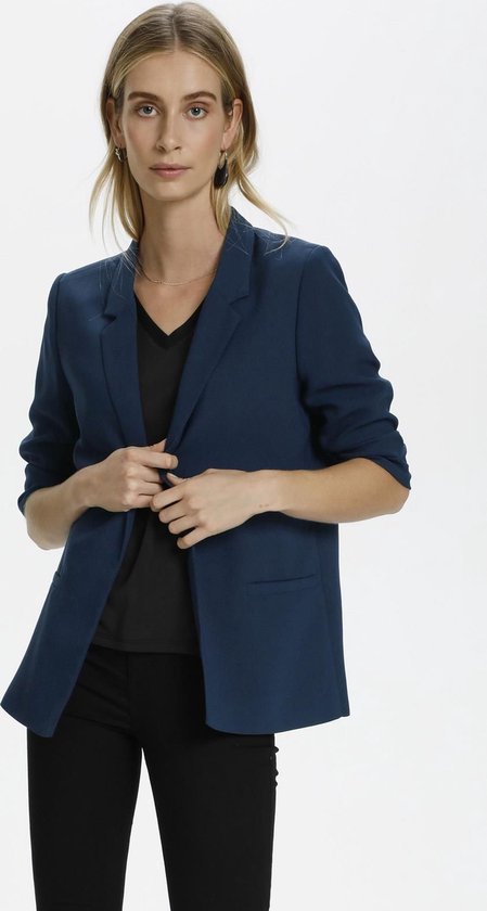 SOAKED IN LUXURY SLSHIRLEY BLAZER - Navy Blue