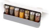 Faseras Spice Rack - Cabinet Hangable - Kitchen Rack - Sans Embouts - Incl. 7 Pots d'herbes aromatiques - Grijs