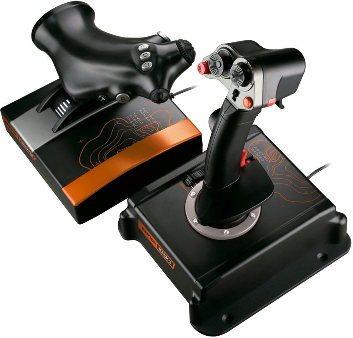 Raptor Mach 1 Joystick en Throttle combo voor PC vluchtsimulatie Games