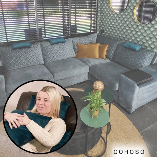 Cohoso® Handgemaakt Ergonomisch nekkussen - verstelbaar mét rits - Neksteunkussen - zetel - hoofdkussen - stoel - kussen - relaxstoel - nekrol - bureaustoel - hoofdsteun - fauteuil - sta op - neksteun - relax - ligstoel - Orthopedisch - Bruin