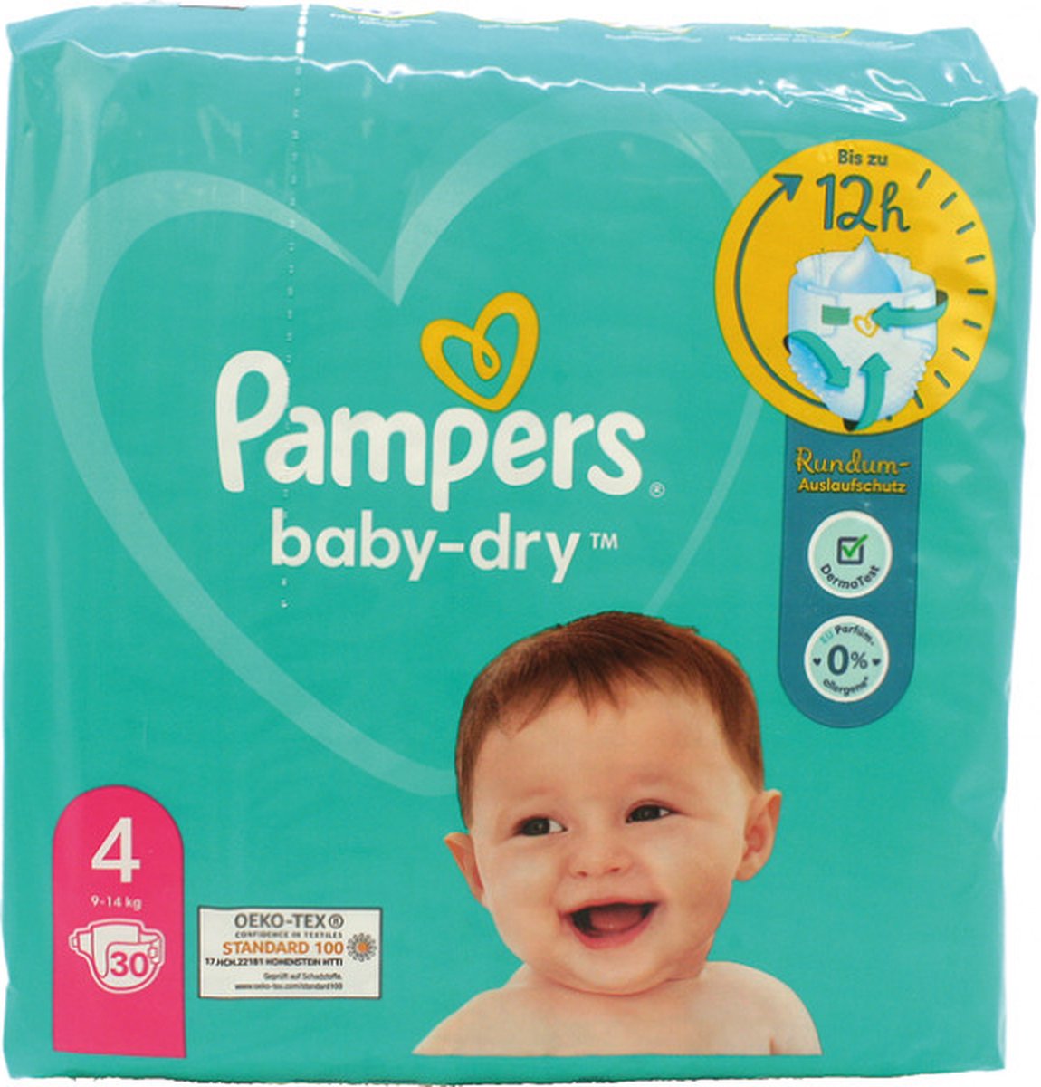 Pampers Baby-Dry Luiers - Maat 4 (9-14 kg) - 30 stuks