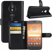 Motorola Moto E5 Play Hoesje Met Pasjeshouder Bookcase Zwart