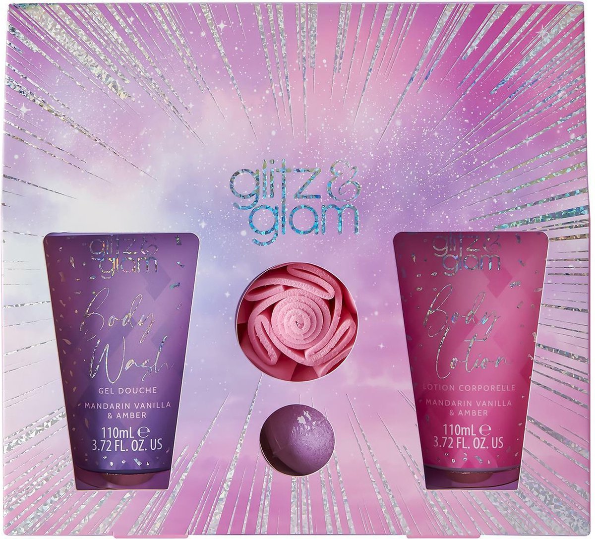 Style & Grace Glitz & Glam Glimmer Gift Set Eco Packaging 110ml Body Wash