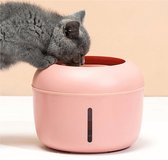 Petlux Premium drinkfontein met filter voor kat en hond - dieren drinkbak - waterfontein - roze