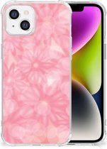 Telefoon Hoesje Geschikt voor iPhone 14 Case Anti-shock met transparante rand Lente Bloemen