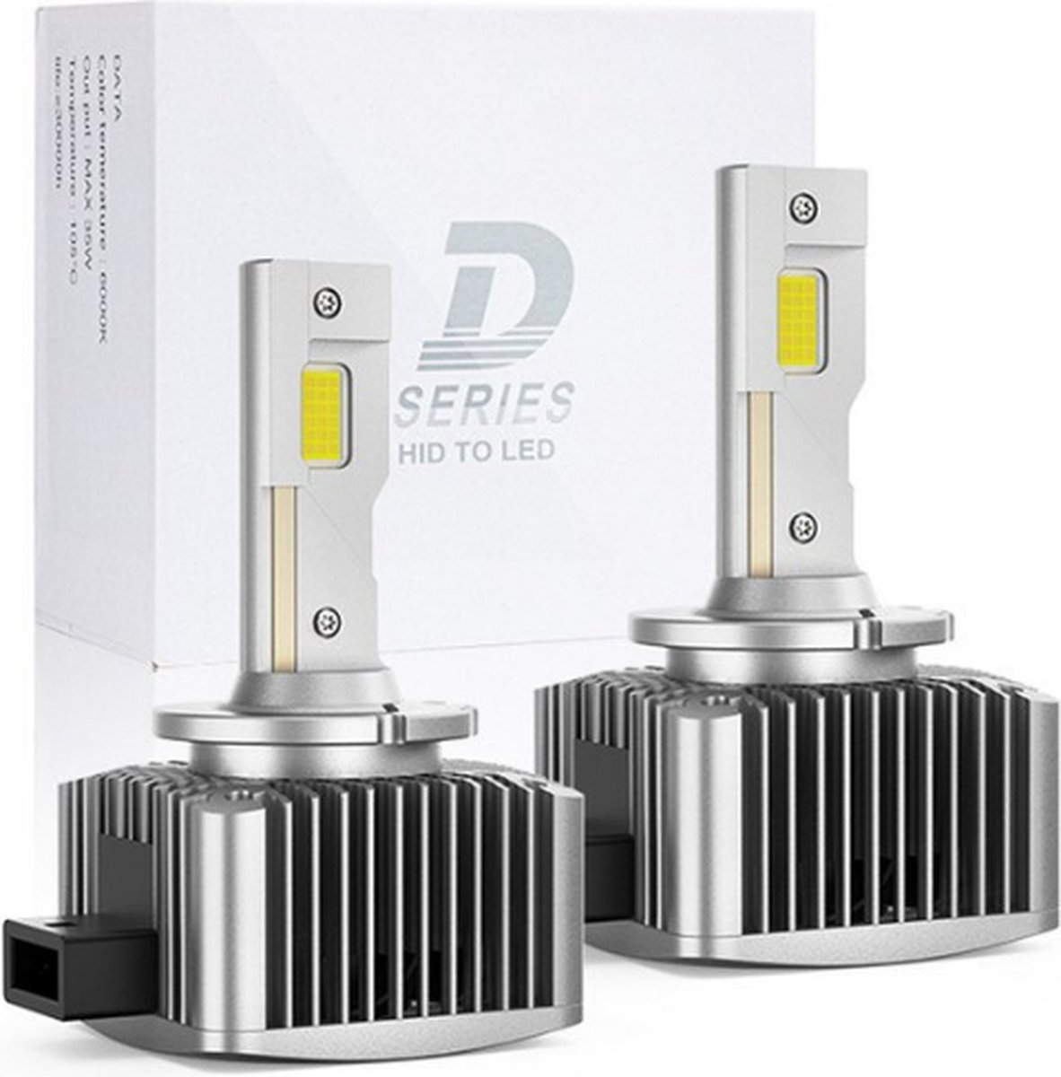 TLVX D3S Turbo LED lampen Canbus (set 2 stuks) / Plug and Play / 28.000 Lumen / + 200% meer licht / 6000k Helder Wit licht / CANBUS EMC / 90 Watt / D3S 35 watt HID Xenon vervanger / Dimlicht / Grootlicht / HID to LED / Koplampen / Autolampen / 12V