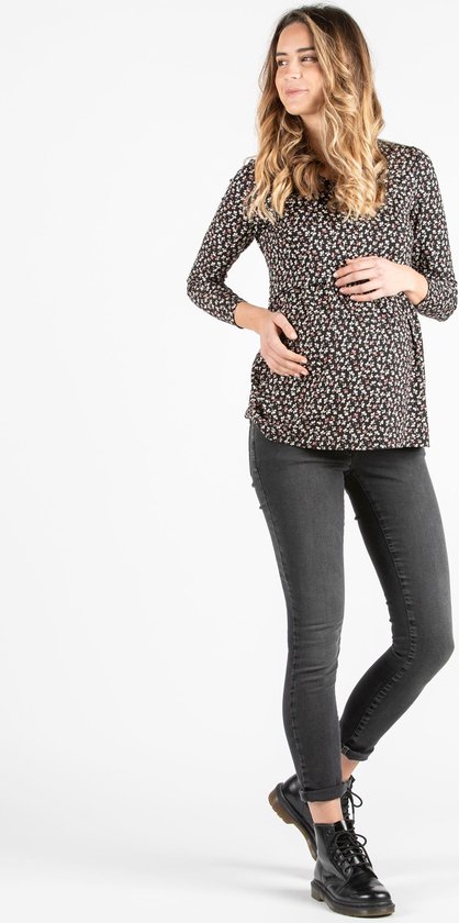 Attesa Jean skinny super stretch LUCE, jean de maternité, gris XL