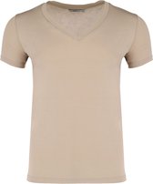 Slim V-neck T-shirt Mannen - Nude - Maat L